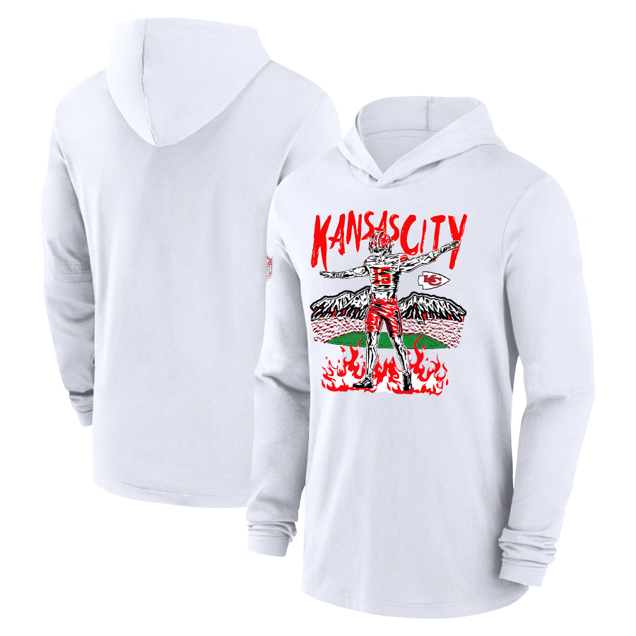 Men 2024 NFL Kansas City Chiefs T shirts white long sleeves->nba t-shirts->Sports Accessory